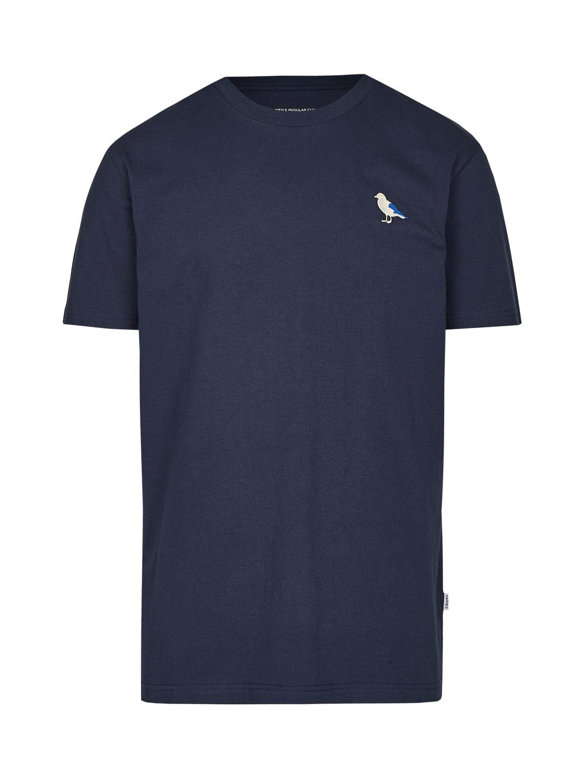 mit schwarz T-Shirt Gull-Stickerei Cleptomanicx (1-tlg) Gull Embro
