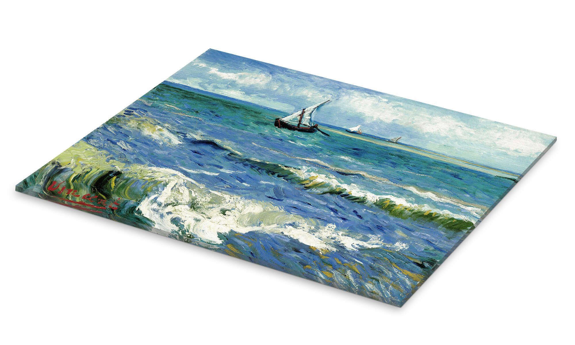 Posterlounge Wandbild Fischerboote bei Saintes Maries de la Mer, Vincent van Gogh, erhältlich als Poster, Leinwandbild, Wandsticker oder Acrylglasbild