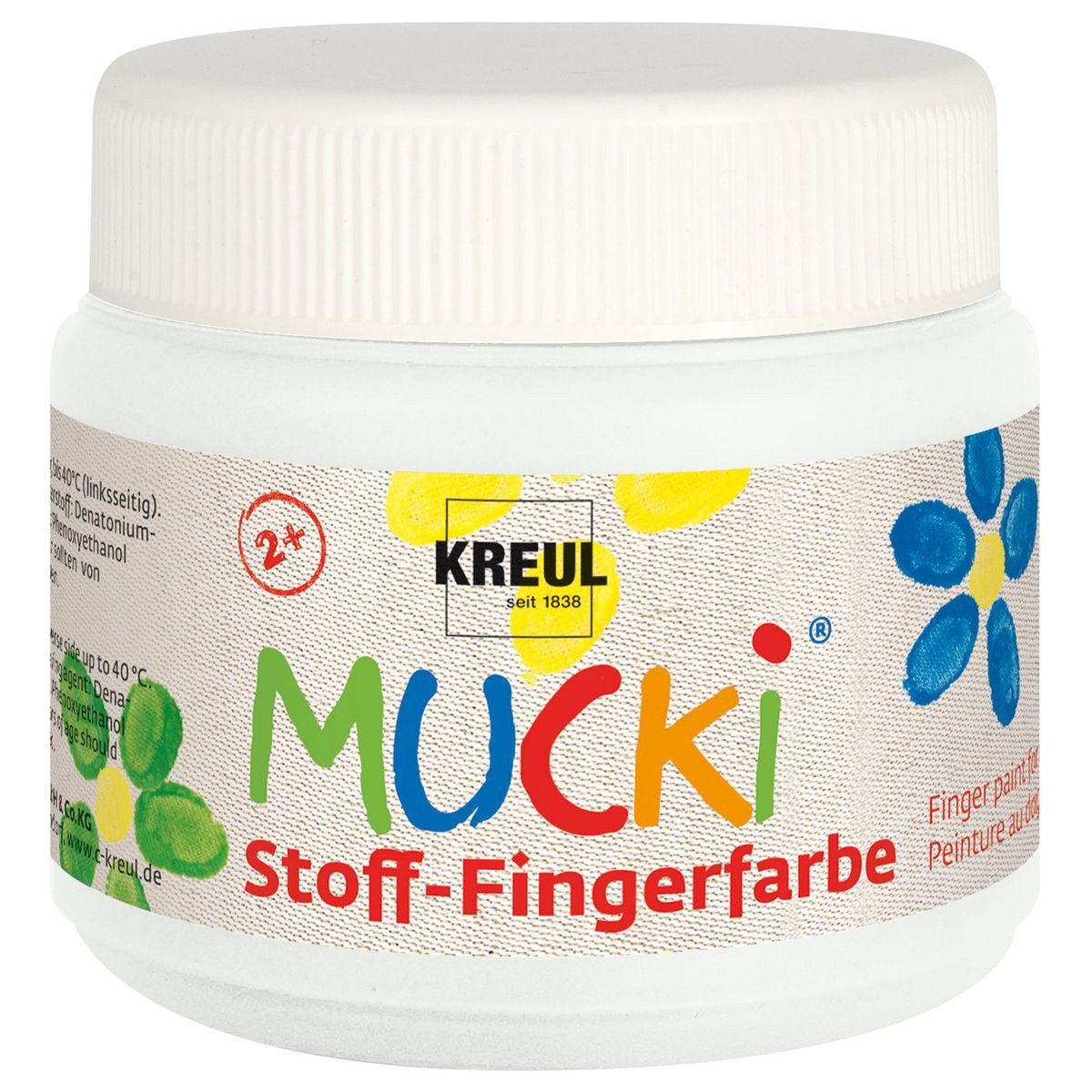 C. KREUL Fingerfarbe KREUL Stoff Fingerfarbe MUCKi weiß 150ml Dose