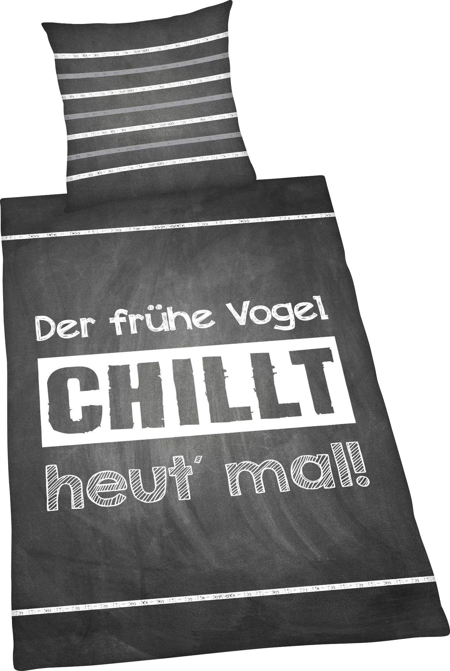 Herding Young Collection Wendebettwäsche Sprüche, Renforcé, günstig online kaufen