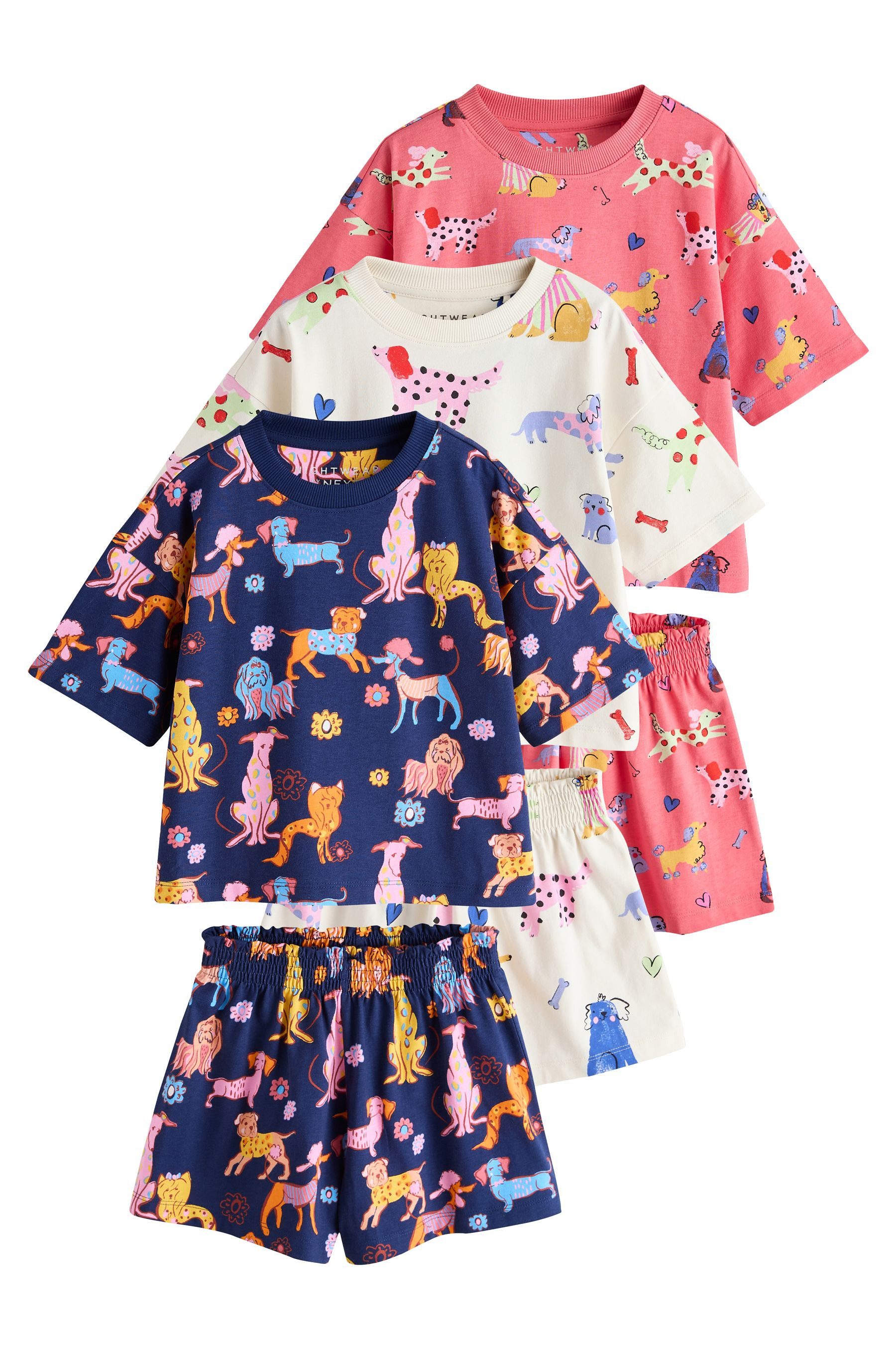 Pyjama Kurze Schlafanzüge, 3er-Pack