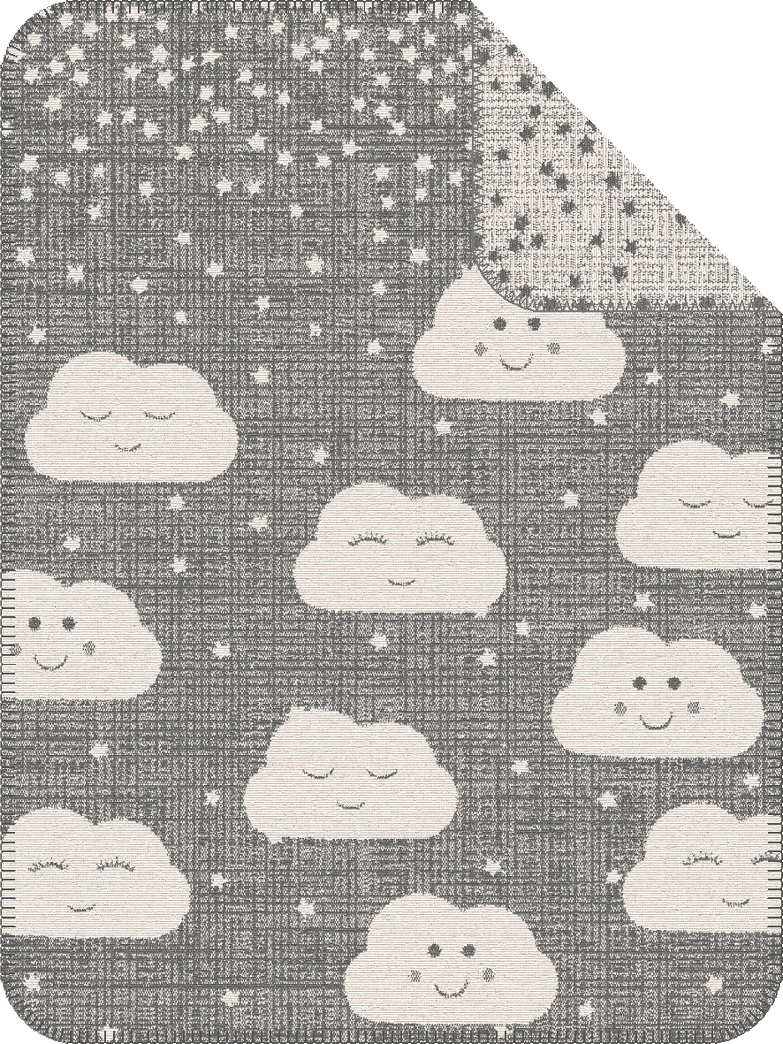 Kinderdecke Clouds, s.Oliver, mit Wolken und Sternen, Kuscheldecke