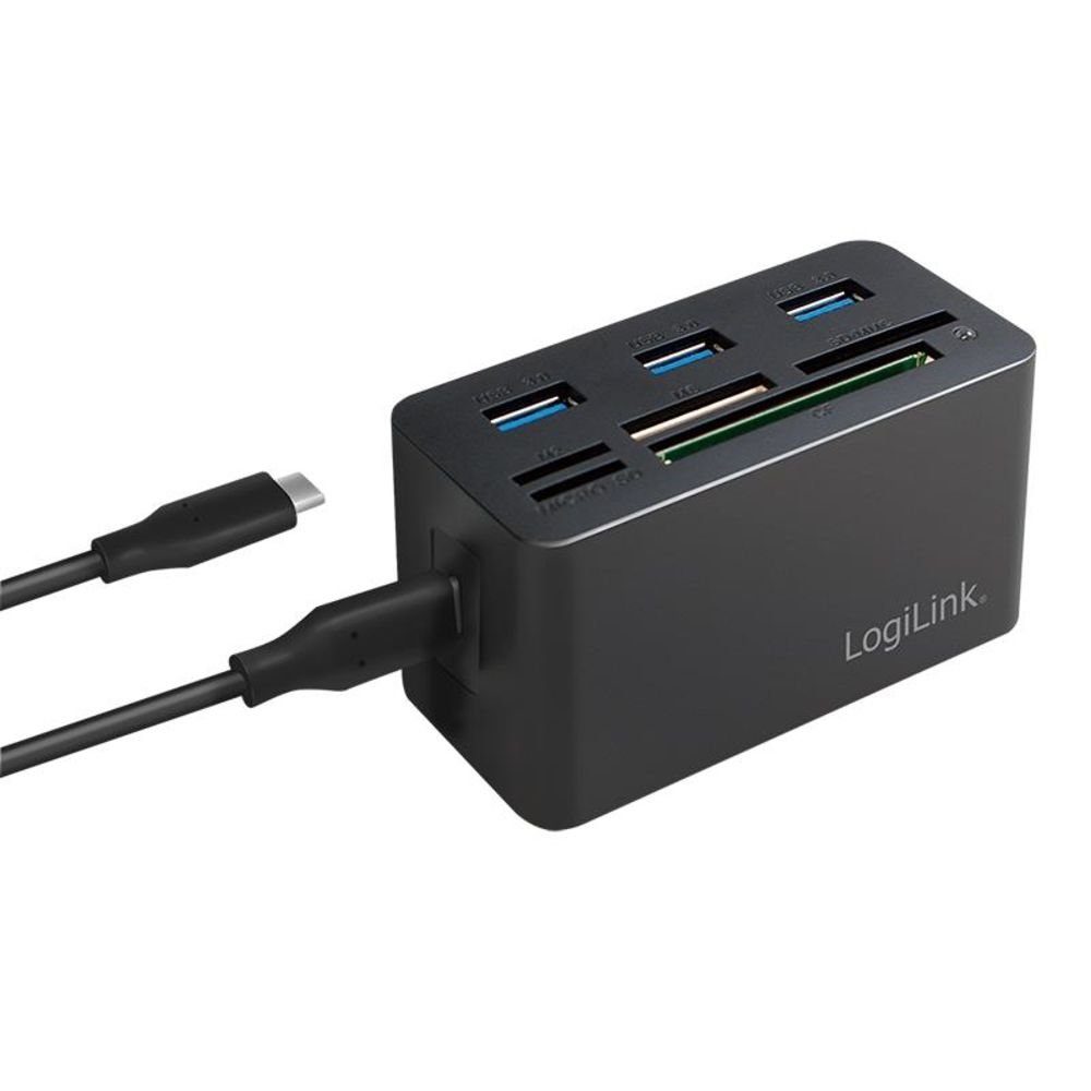 LogiLink Laptop-Dockingstation CR0046 USB 3.2 Gen 1, 8-Port, Schwarz, mit Kartenleser