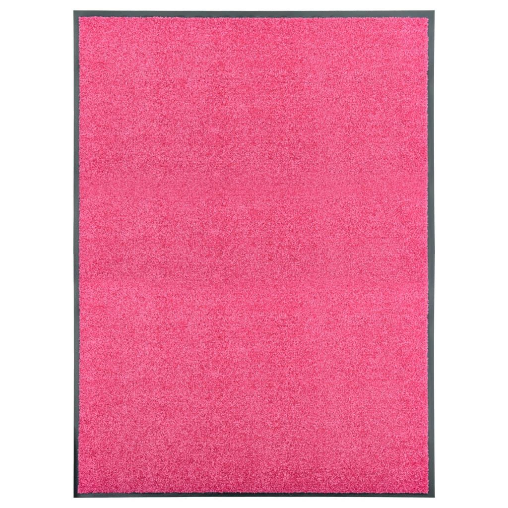 vidaXL Fußmatte Fußmatte Waschbar Rosa 90x120 cm, Rechteckig, Höhe: 0.9 mm