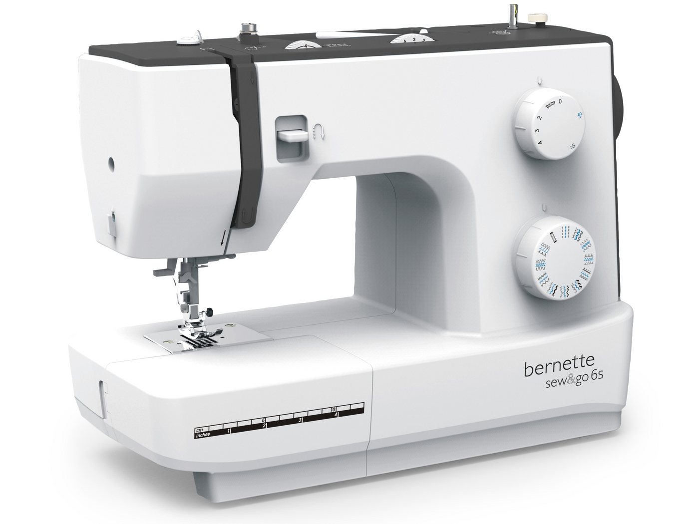 Bernette Freiarm-Nähmaschine sew&go 6s - Einfädelautomatik, Fadenabschneider, einfache Bedienung, 32 Programme, Einstellbar: Stichlänge, …