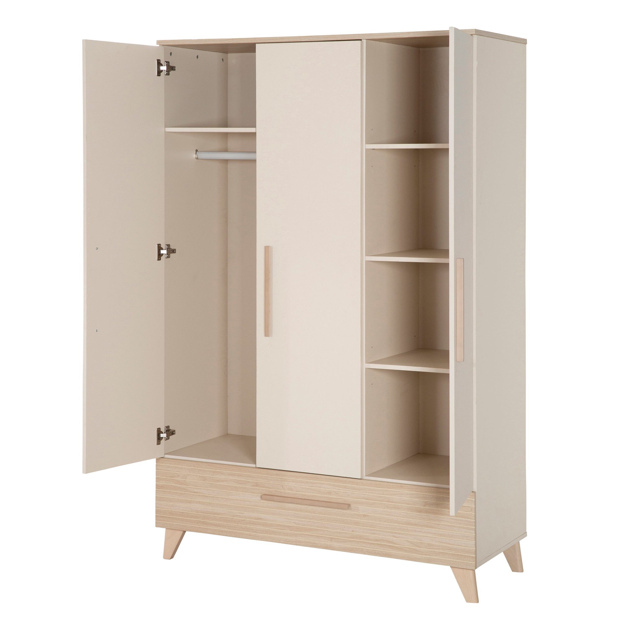 roba® Kinderkleiderschrank Sidney - Schrank mit großer Schublade für Baby- & Kinderzimmer – Bild 4 von 5