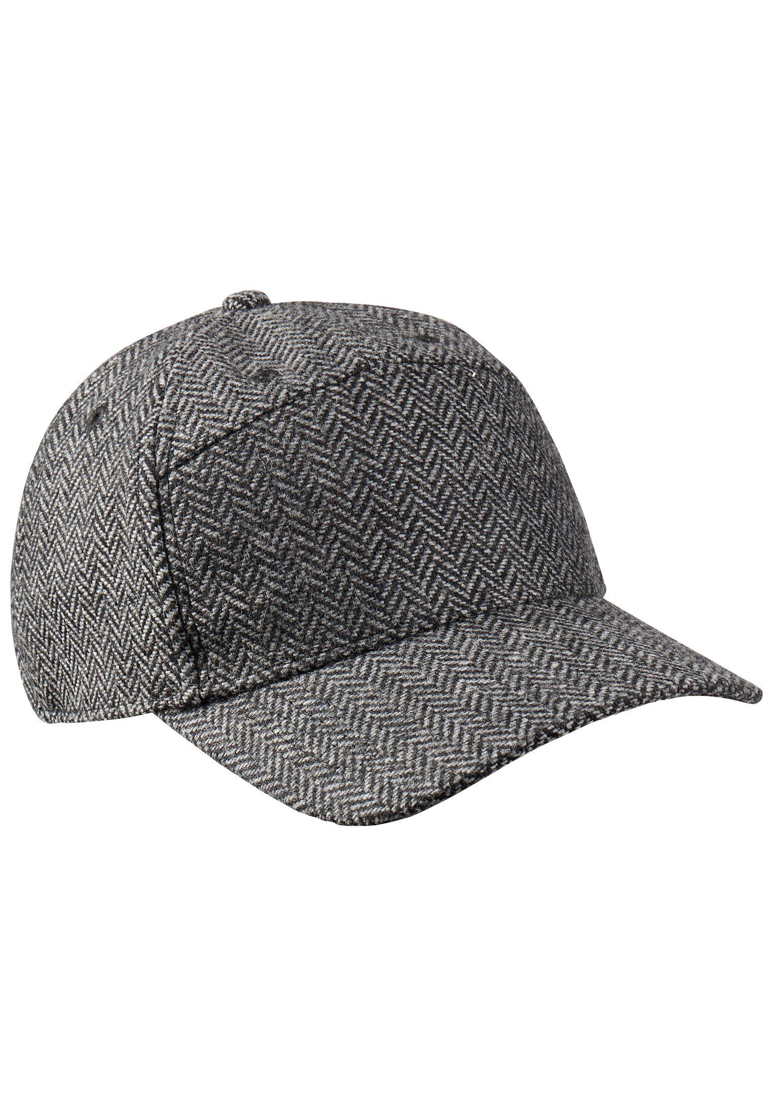 camel active Baseball Cap Cap mit Wolle im Fischgrat-Muster günstig online kaufen