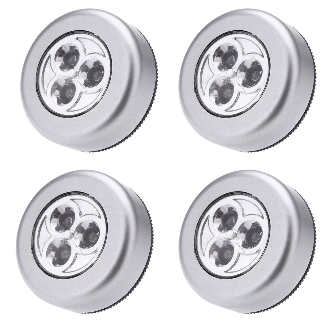 VERK GROUP Unterbauleuchte LED Touch Licht Schrankleuchte Klebeleuchte Nachtlicht Set (Packung), Touchfunktion, batteriebetrieben