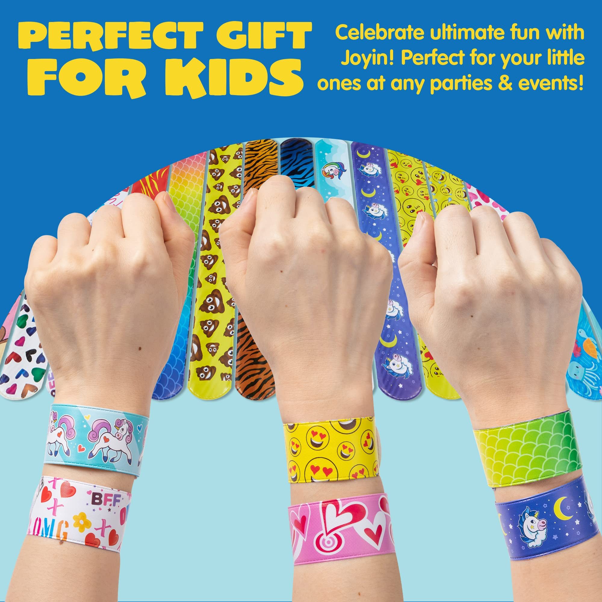 JOYIN Armband JOYIN 144 Stück Einhorn Schnapparmband Kinder Klatscharmband (100-tlg) – Bild 5 von 5