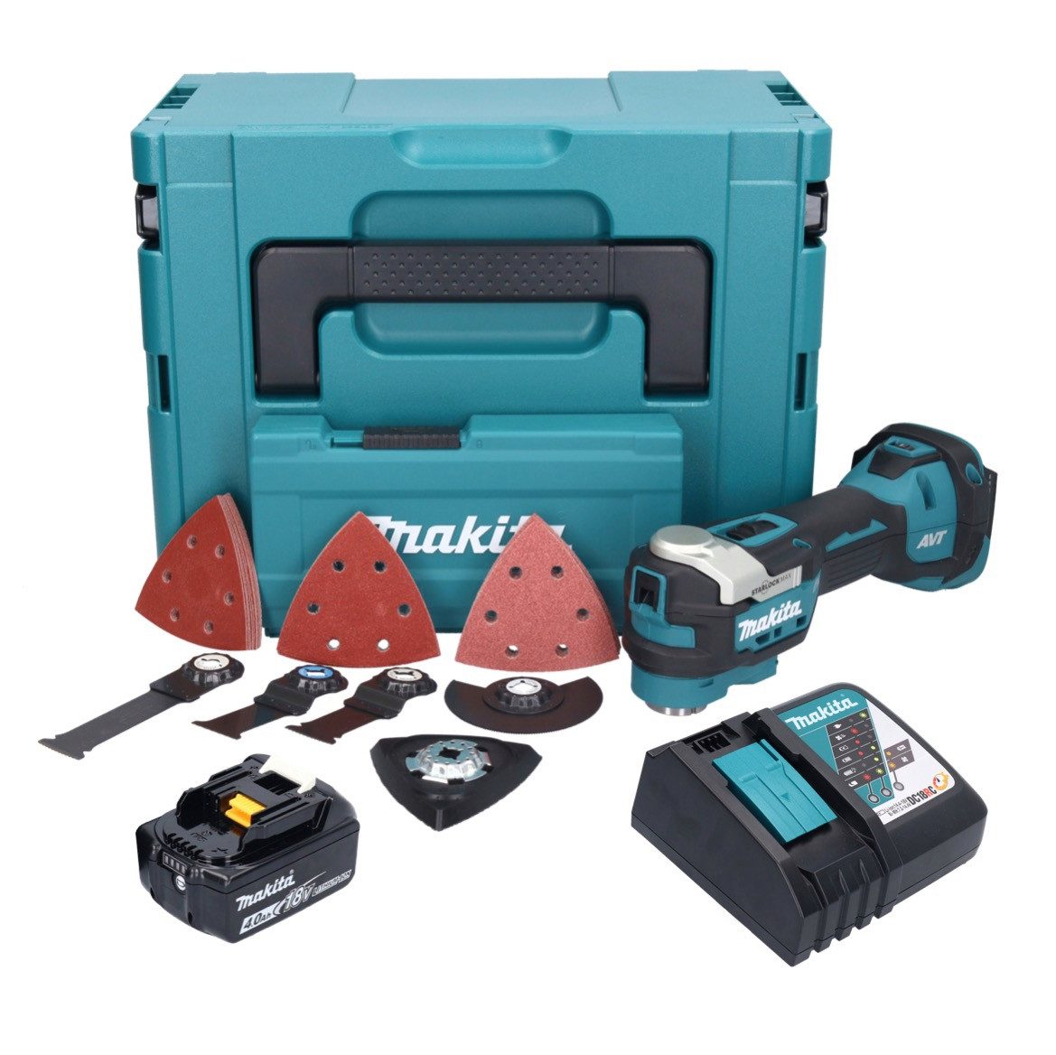 Thumbnail - Makita Akku-Multifunktionswerkzeug DTM 52 RM1JX4 Akku Multifunktionswerkzeug 18 V Starlock Max Brushless