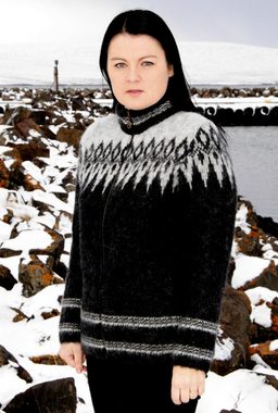 KIDKA Strickjacke kid-031 - aus isländischer Schurwolle (rau) - Made in Iceland