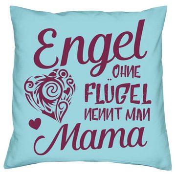 Dekokissen Kissen Ich bin Mutter einer Tochter & Sprüche Socken Sleep, Geschenkidee Weihnachtsgeschenk