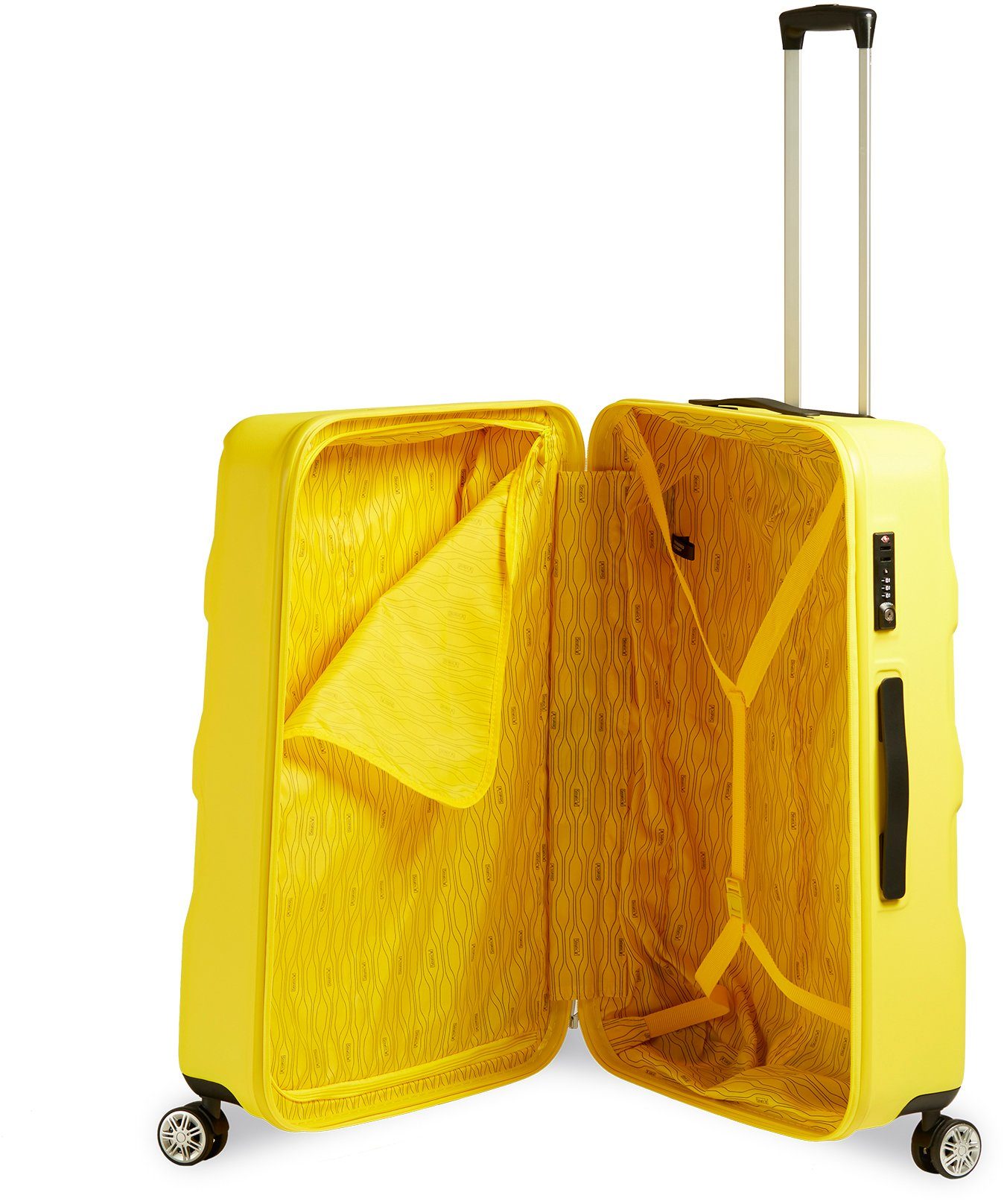 cm, Rollen Hartschalen-Trolley Stratic 4 76 2, Yellow Arrow