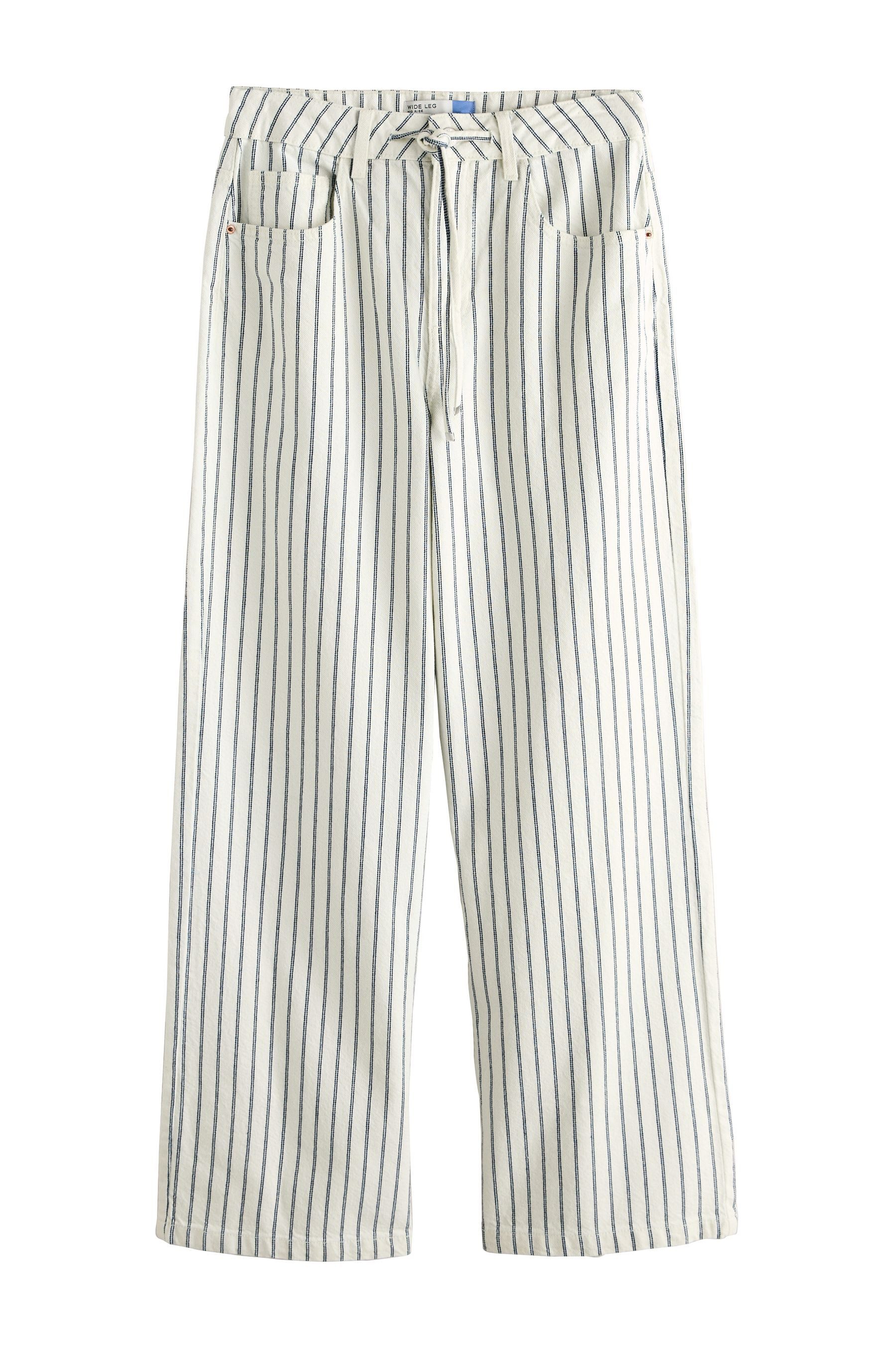 Next Weite Jeans Jeans mit Kordelzug und weitem Bein, Kurzgröße (1-tlg)