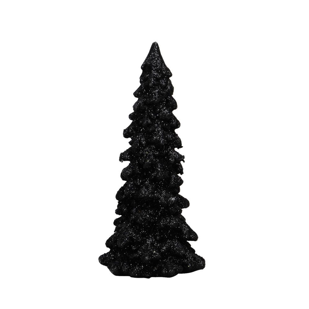 Posiwio Künstlicher Weihnachtsbaum Tannenbaum SHINY schwarz mit Glitzer