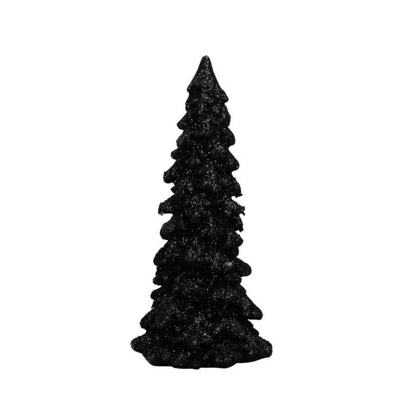 Posiwio Künstlicher Weihnachtsbaum Tannenbaum SHINY schwarz mit Glitzer H15cm Dekotanne Dekobaum Weihnach