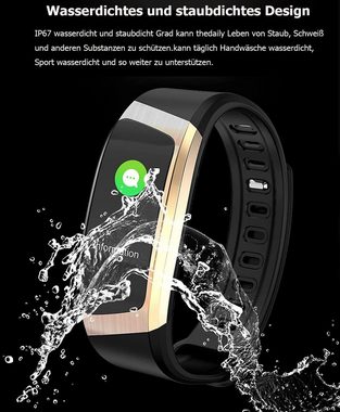 Welikera Fitness Tracker mit Schrittzähler Pulsuhr Blutdruck Messgerät,IP68 Smartwatch