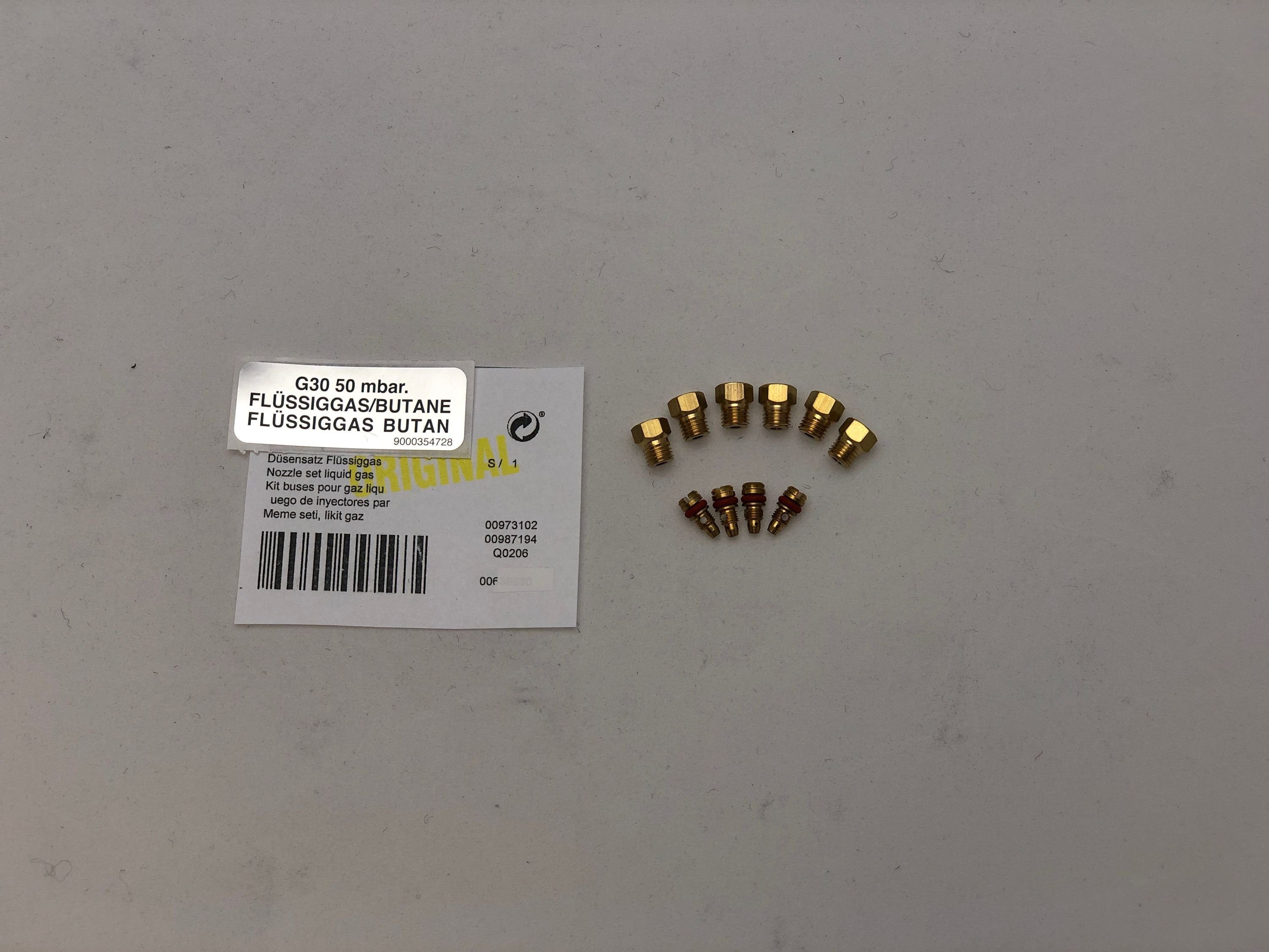 keenberk Gasdüse Gasdüsensatz Flüssiggas G30 50 mbar für Bosch Siemens Neff - Original