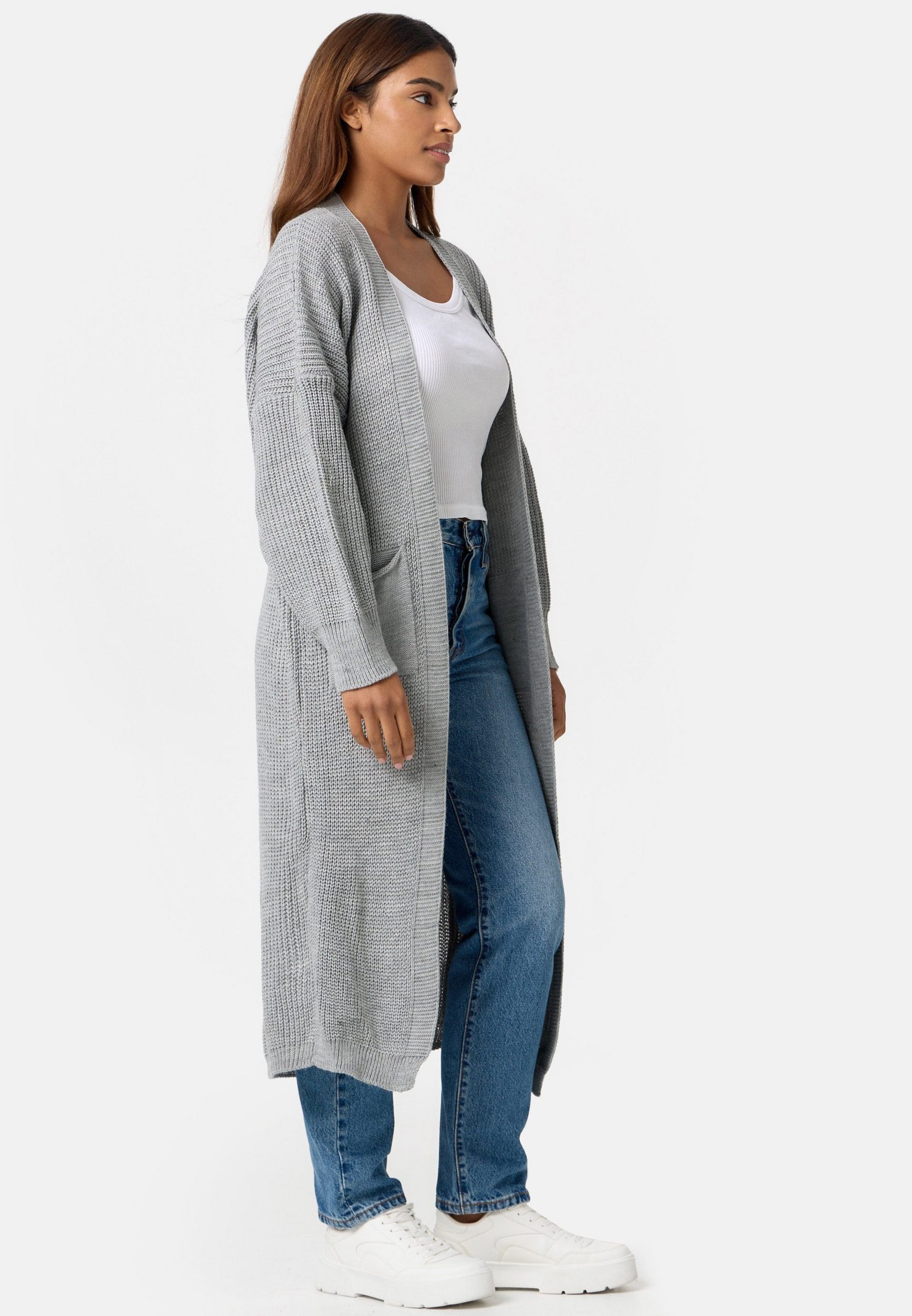 Worldclassca Longstrickjacke Worldclassca Strickjacke Cardigan Strickmantel Winter Pullover Lang Neue Kollektion - Stilvolle und gemütliche Strickmode für Damen