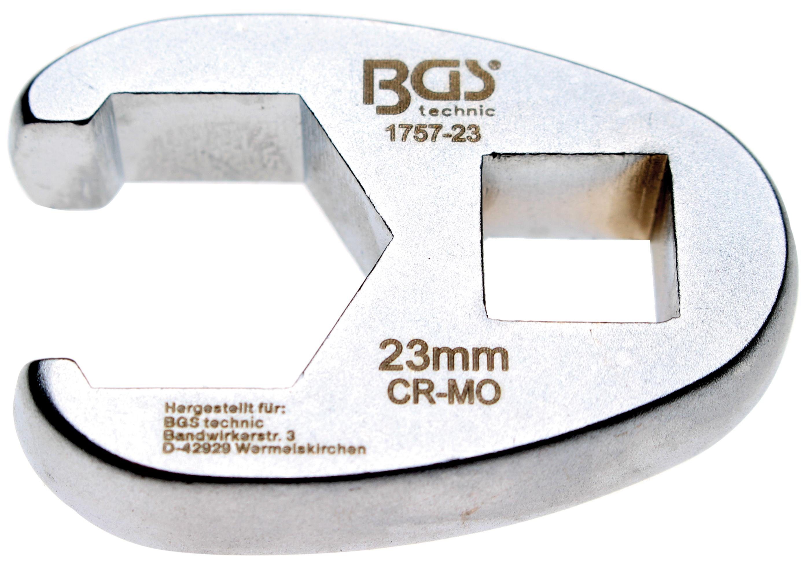 BGS technic Stecknuss Hahnenfußschlüssel, Antrieb Innenvierkant 12,5 mm (1/2), SW 23 mm
