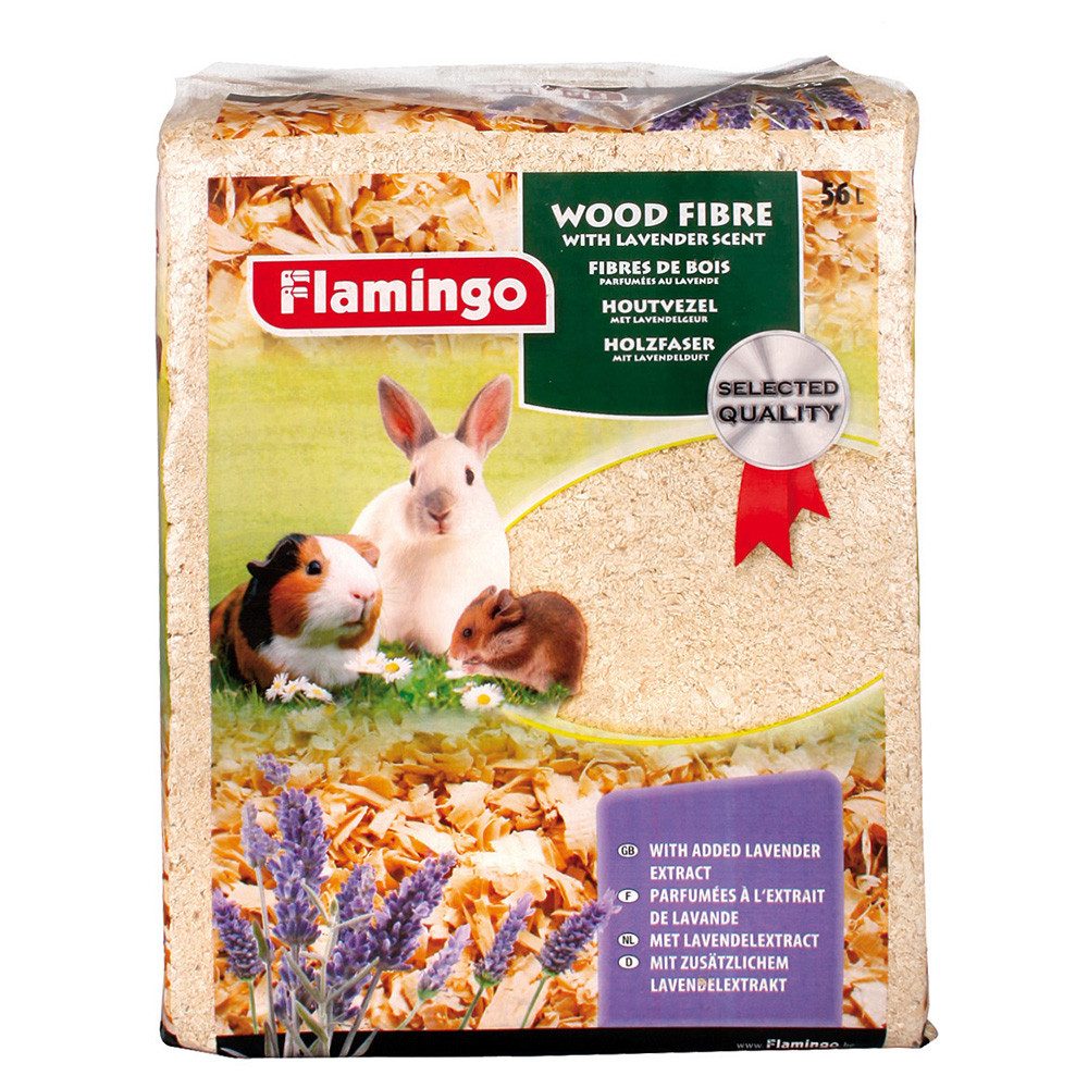 Flamingo Kleintierstreu Holzfaser 4 kg mit Lavendel