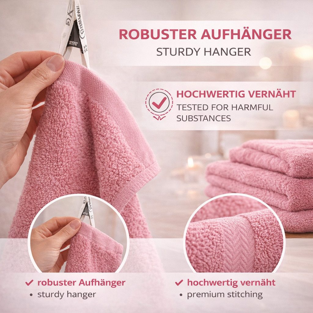 Betz Handtücher 10-teiliges Handtuch Set Premium, 100% Baumwolle (10-St), 4 Handtücher 50x100 cm, 2 Duschtücher 70x140 cm, 2 Gästetücher 30x50 – Bild 5 von 5