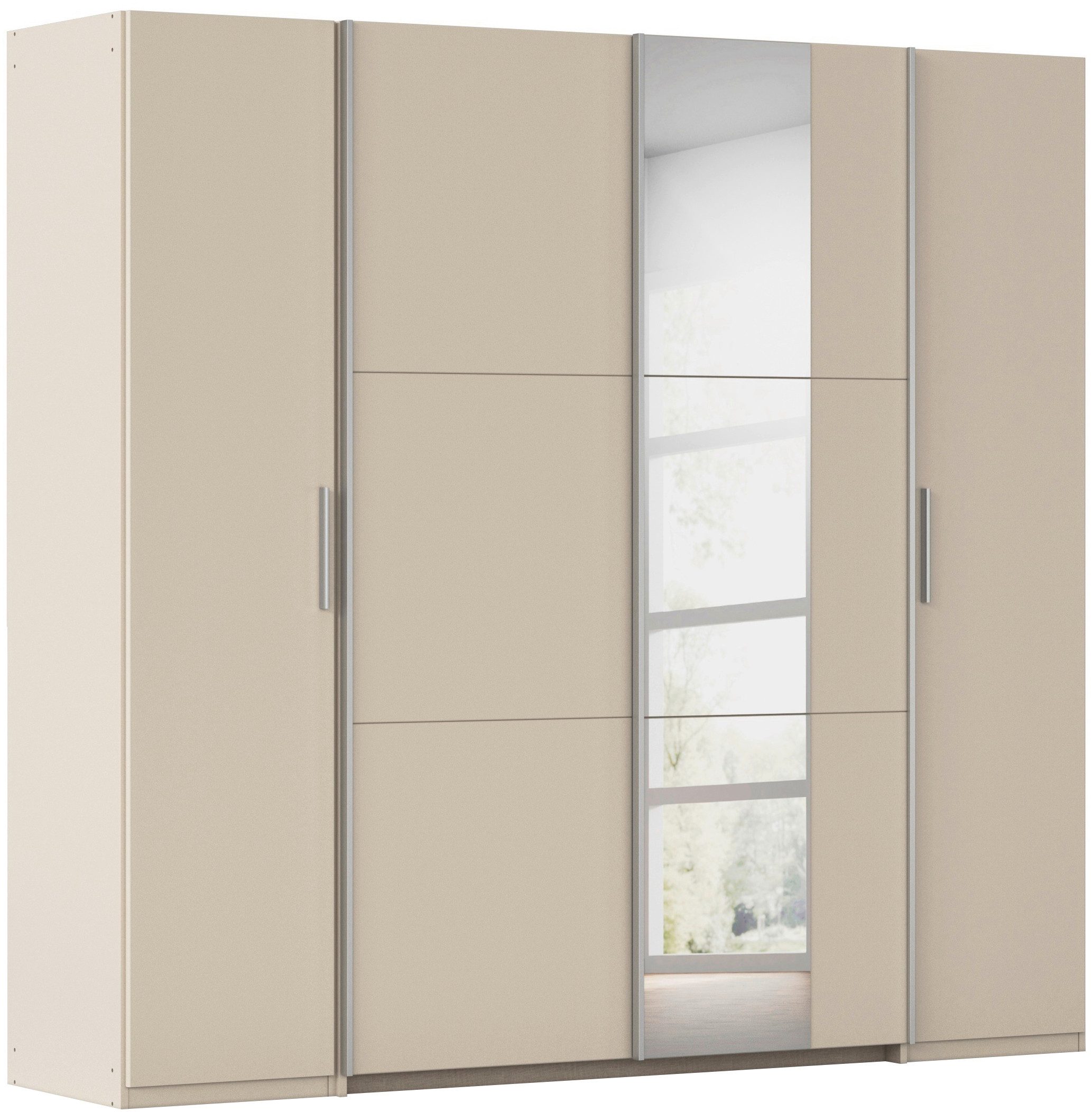 rauch Schwebetürenschrank Kleiderschrank Drehtürenschrank Schrank Garderobe KRONACH (in 3 Ausstattungen BASIC/CLASSIC/PREMIUM, Breiten 225/268/311/354 cm) Kombischrank optional mit 1 oder 2 Spiegel viele Böden MADE IN GERMANY