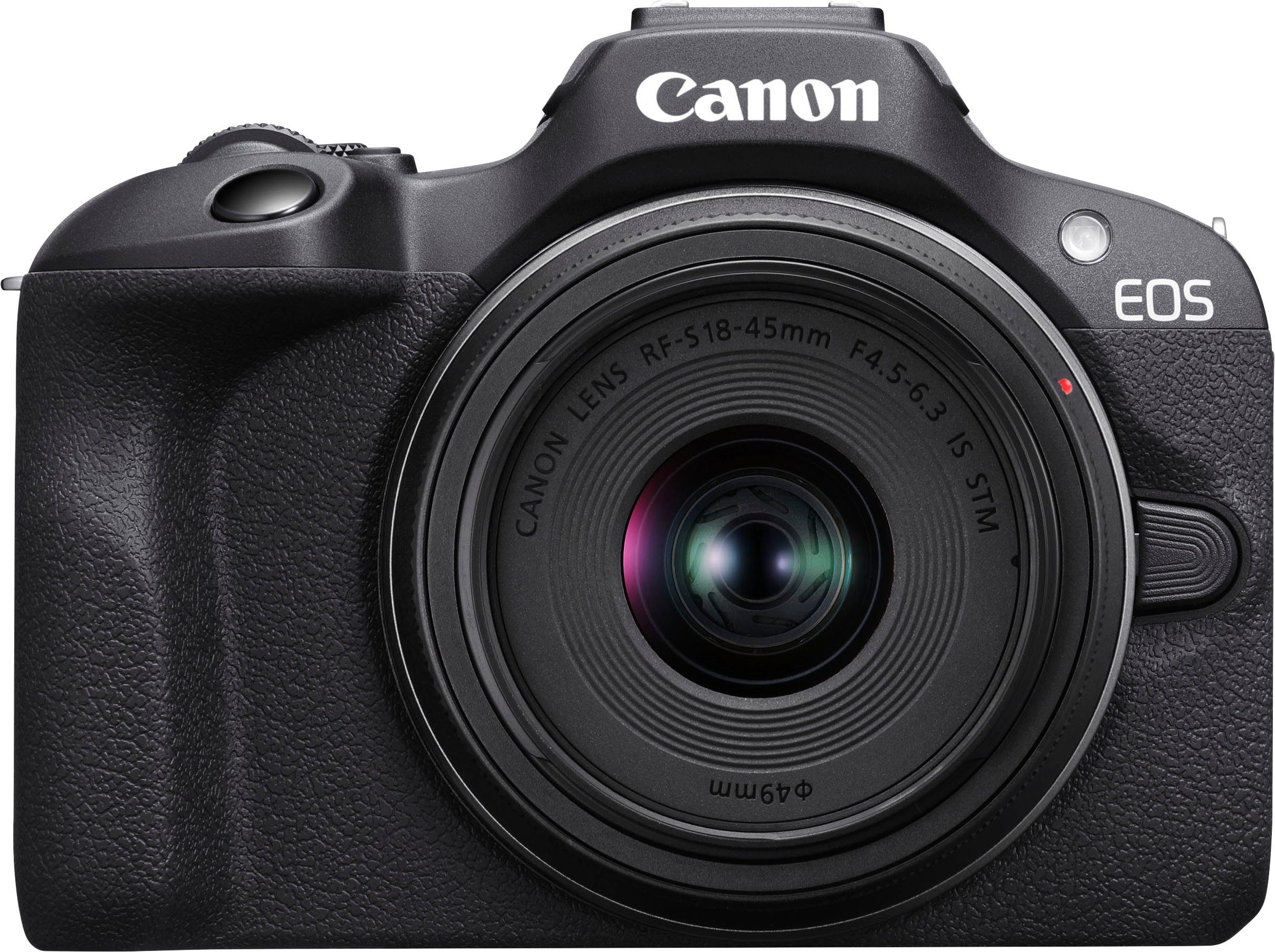 Canon EOS R100 + RF-S 18-45mm F4.5-6.3 IS STM Kit Systemkamera (RF-S 18-45mm F4.5-6.3 IS STM, 24,1 MP, Bluetooth, WLAN)