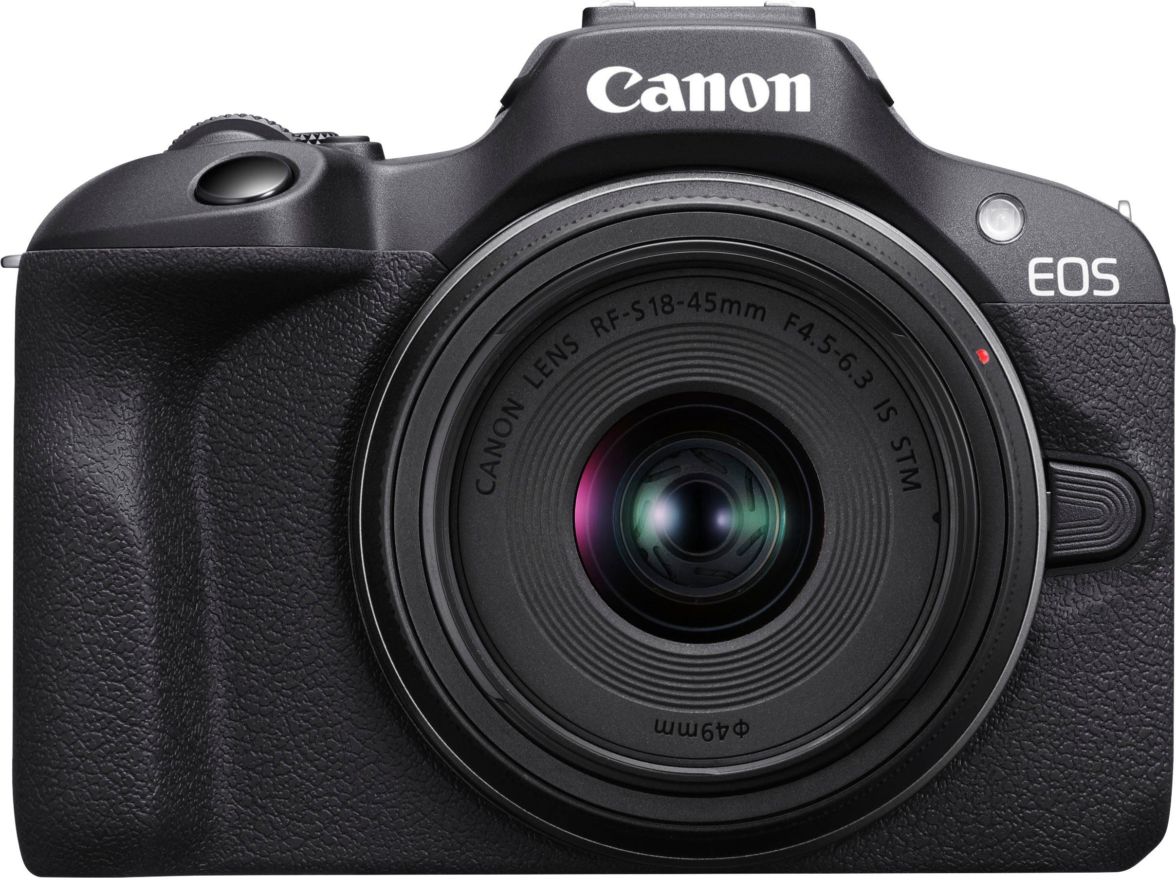 Canon EOS R100 + IS 18-45mm 24,1 Systemkamera Bluetooth, (RF-S STM, WLAN) F4.5-6.3 MP, RF-S Kit STM 18-45mm IS F4.5-6.3