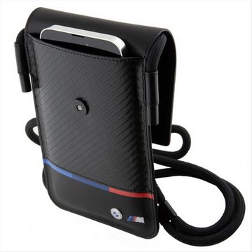 BMW Smartphone-Hülle BMW Torebka Carbon Tricolor Line Umhängetasche Hülle Cover Schwarz