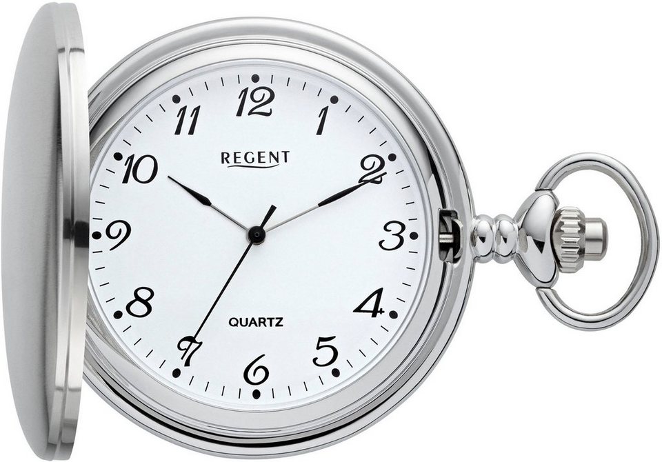 Regent Taschenuhr P735-19517749, (Set, 2-tlg., mit dazu passender Kette),  Uhrzeit