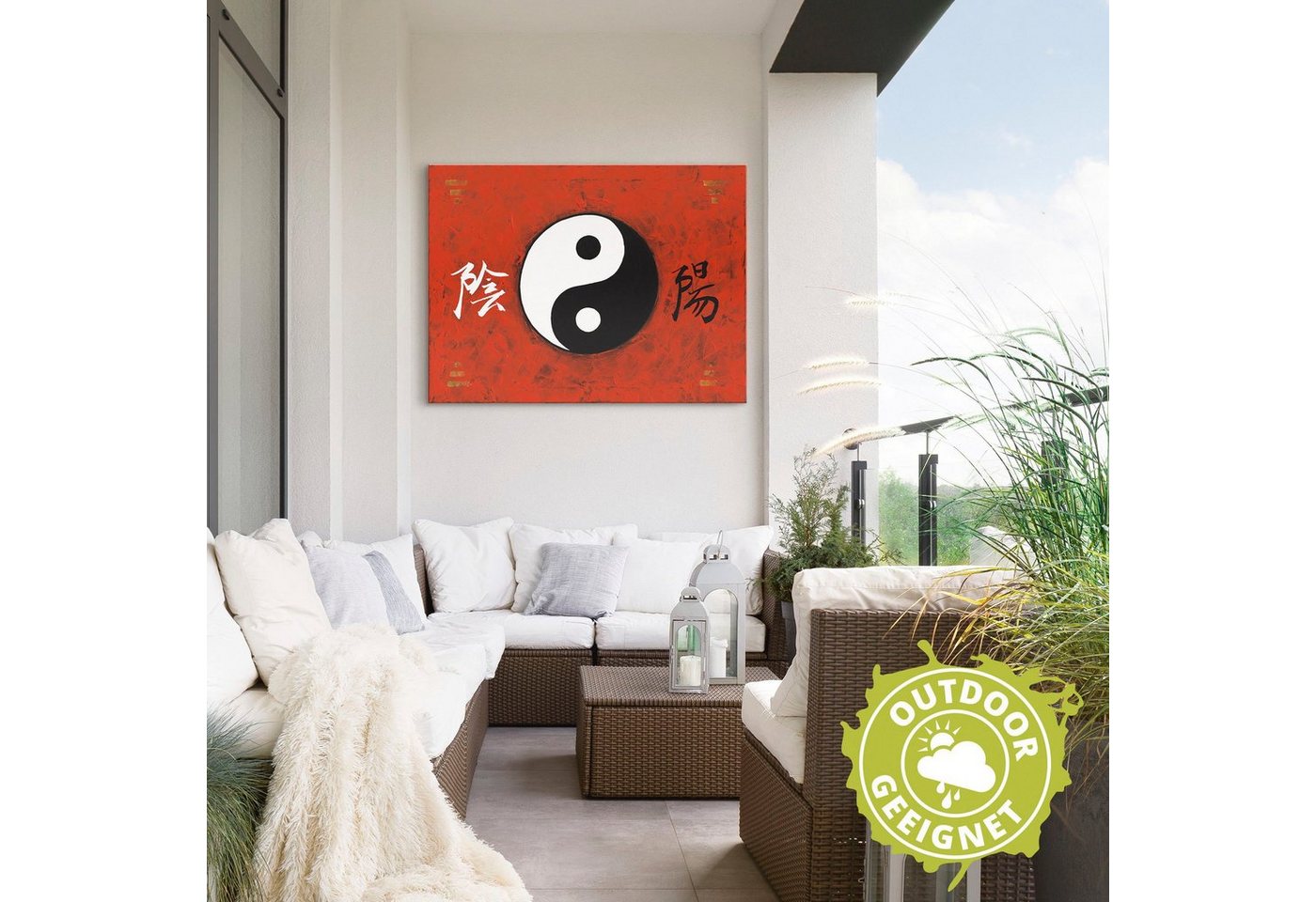 Artland Wandbild »Yin & Yang«, Zeichen (1 Stück), in vielen Größen & Produktarten - Alubild / Outdoorbild für den Außenbereich, Leinwandbild, Poster, Wandaufkleber / Wandtattoo auch für Badezimmer geeignet-HomeTrends