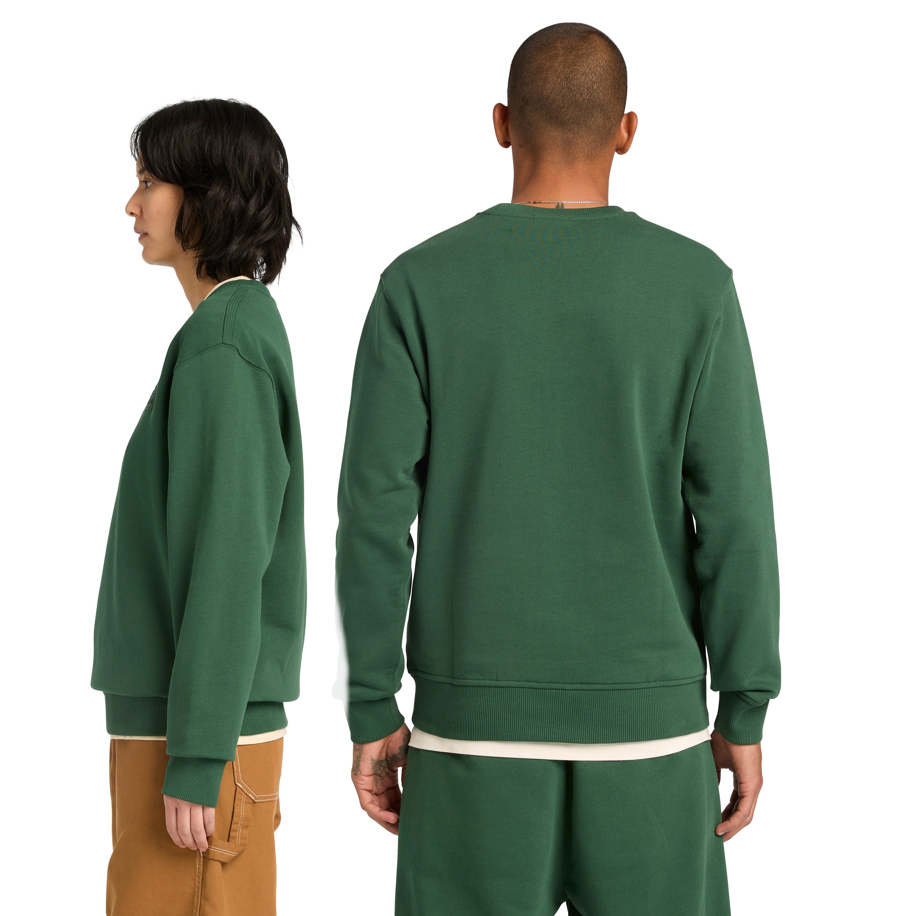 Timberland Sweatshirt Silicon Badge (LB) Crew Neck sportlicher Stil, bequemer Schnitt, für Erwachsene