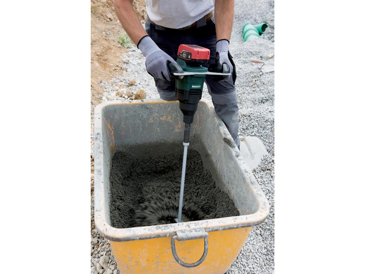 metabo Rührwerk RW 18 LTX 120, Ø 120 mm, 2-tlg., Sanftanlauf für spritzfreies Arbeiten, Überlastungsschutz