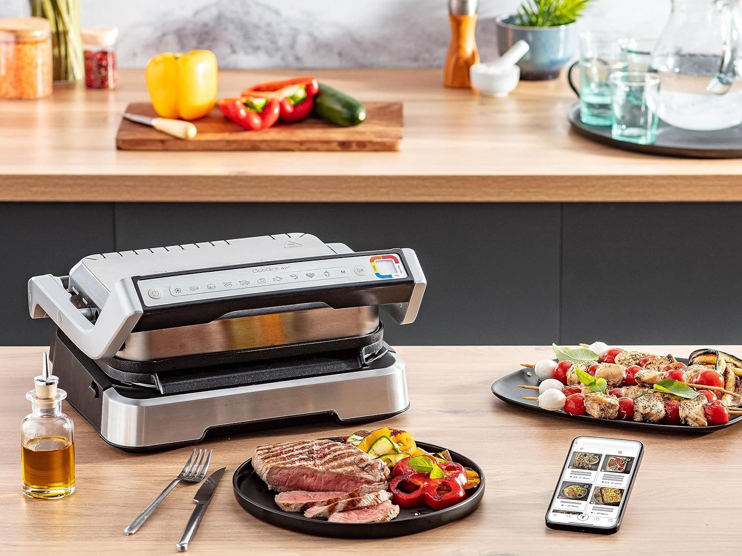 Tefal Kontaktgrill OptiGrill 4in1 GC774D10 inkl. Backschale