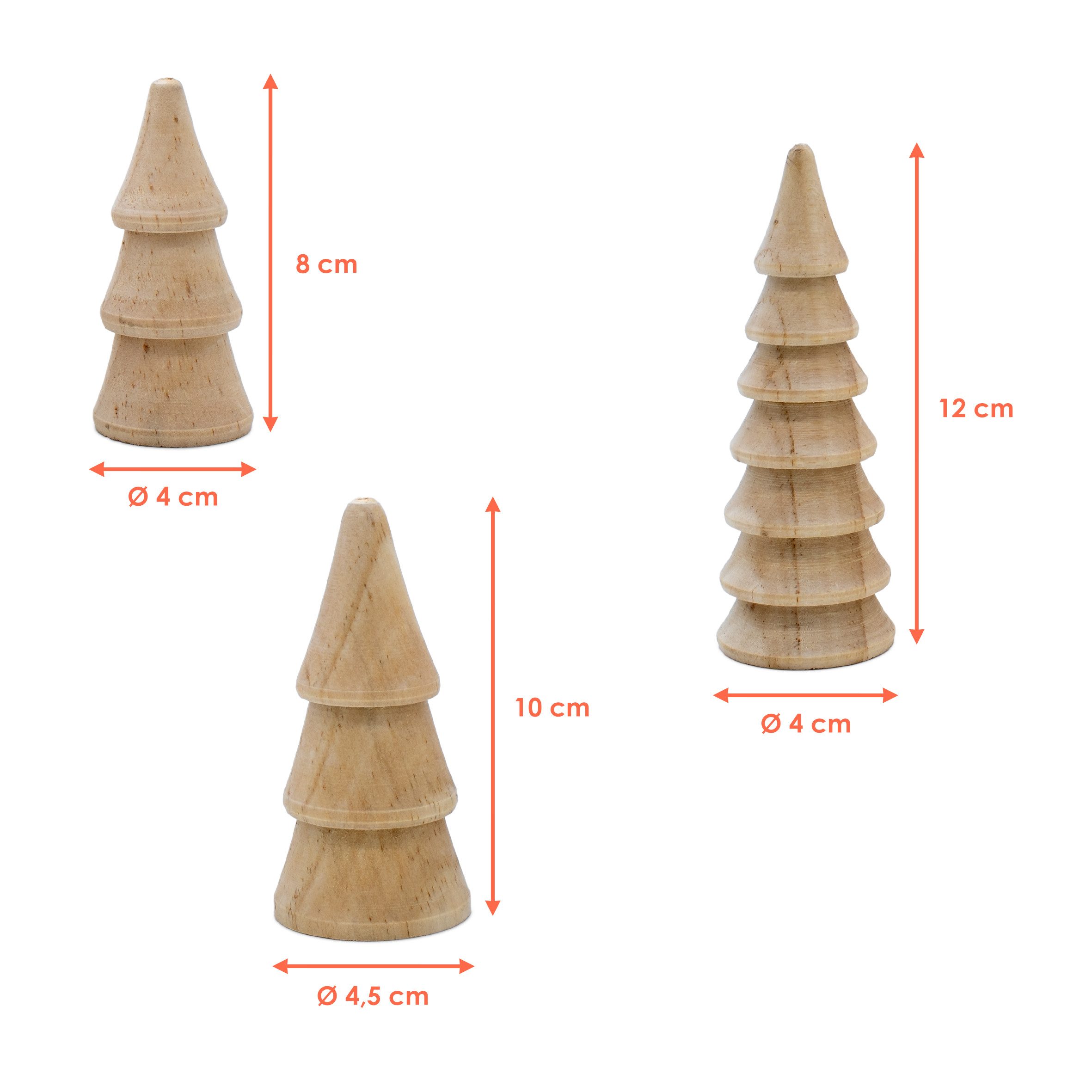 Spetebo Dekofigur Holz Deko Tannenbäume zum günstig online kaufen