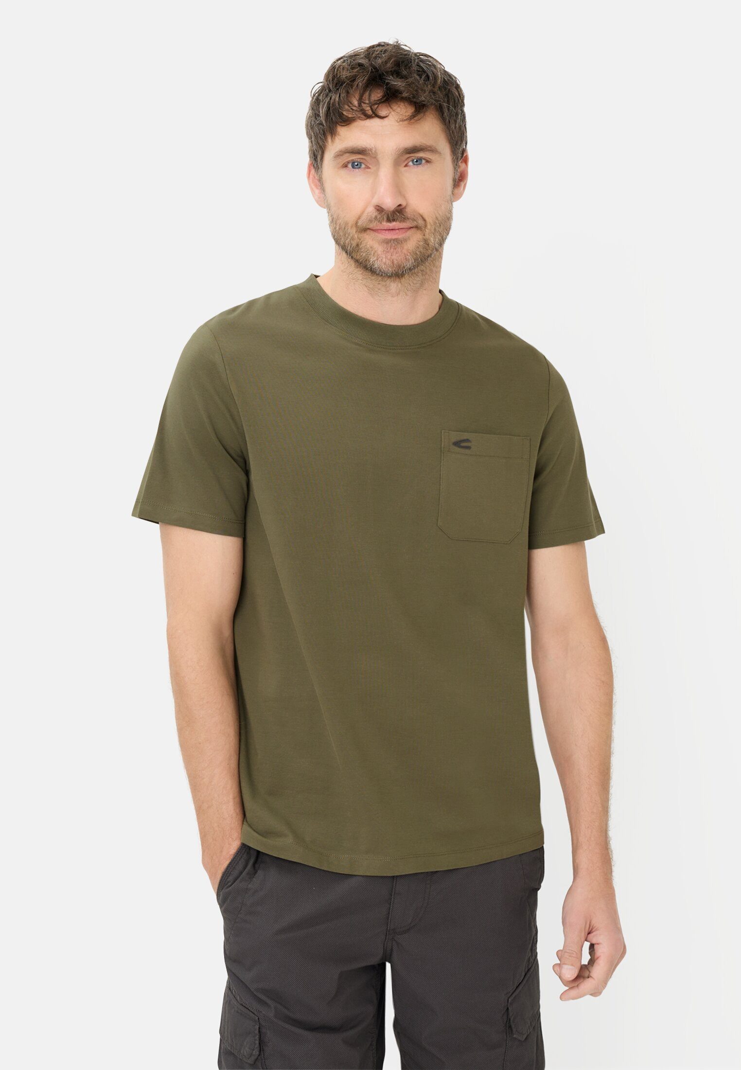 T-Shirt mit Brusttasche Kurzarm