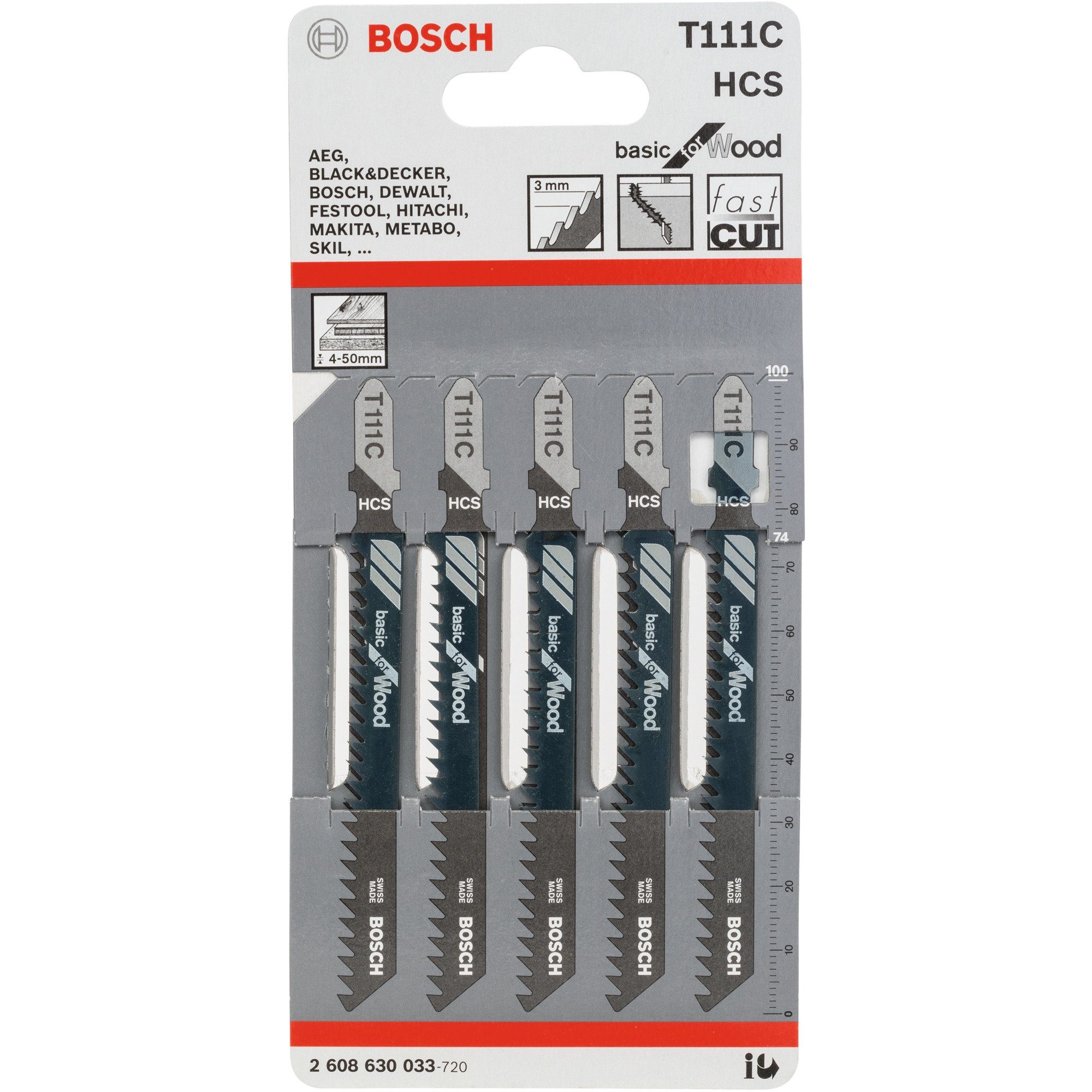 Bosch Professional Sägeblatt Bosch Professional Stichsägeblatt T 111 C Basic