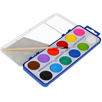 Sarcia.eu Aquarellfarbe Pixel Game Aquarellfarben mit Pinsel, 12 Farben