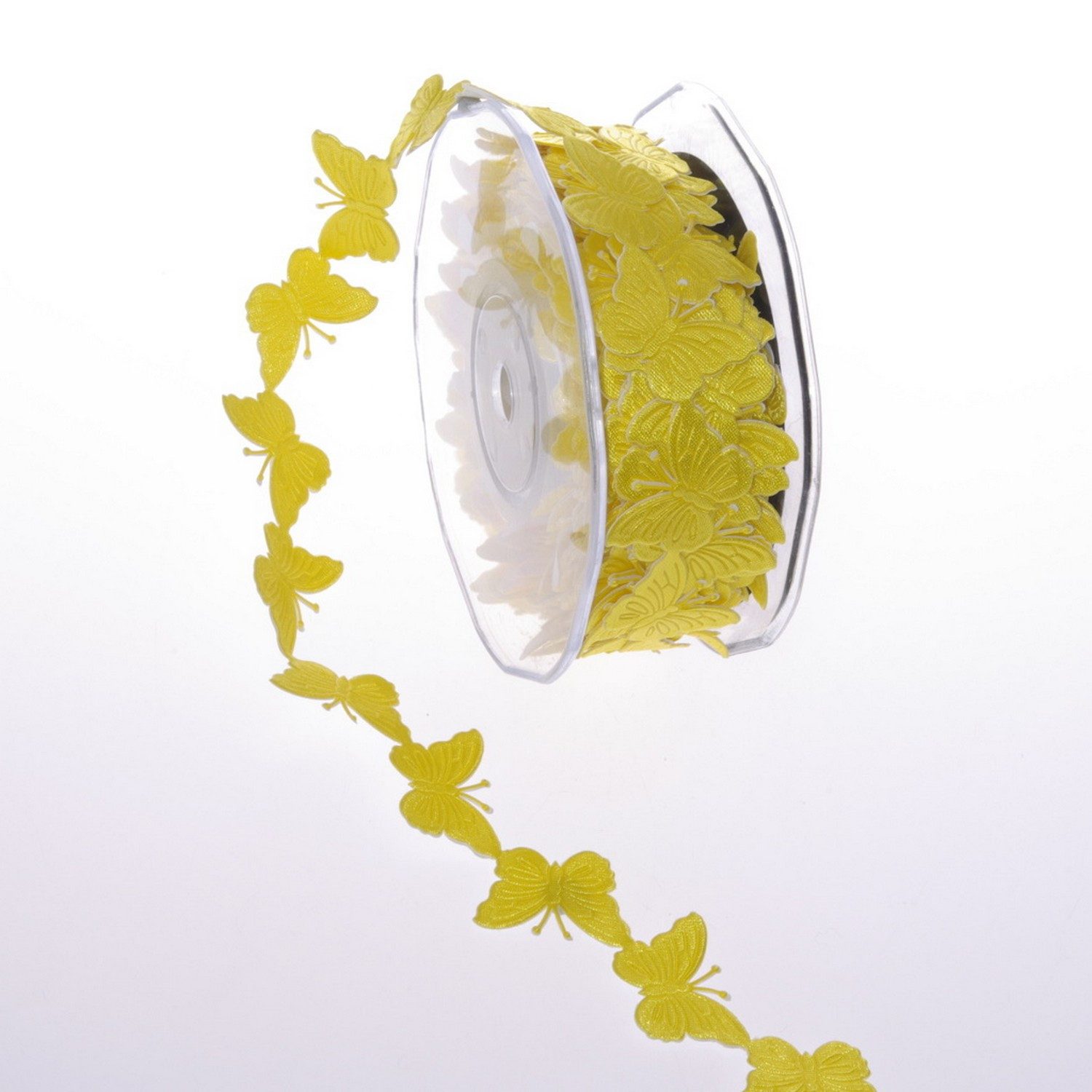 Deko AS Dekoband Schmetterlinge SeKleBo® - Gelb - 30mm - 10m - 89116-30-10-10, selbsthaftende Dekobordüre