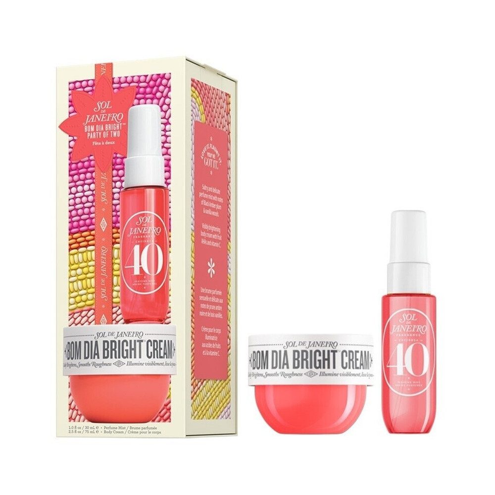 Sol de Janeiro Pflege-Geschenkset Sol de Janeiro Bom Dia Bright Party of Two – Geschenkset Körper Duo, 2-tlg., Duftendes Pflege-Duo mit Körpercreme & Perfume Mist