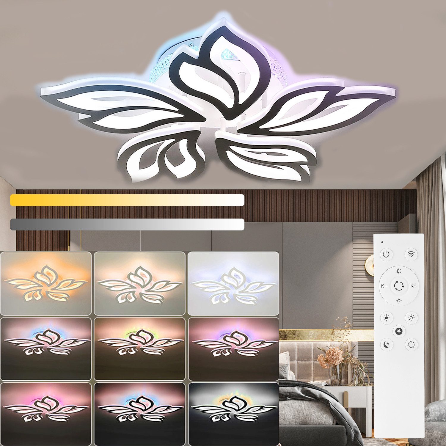 oyajia LED Deckenleuchte 54W Deckenleuchte mit günstig online kaufen