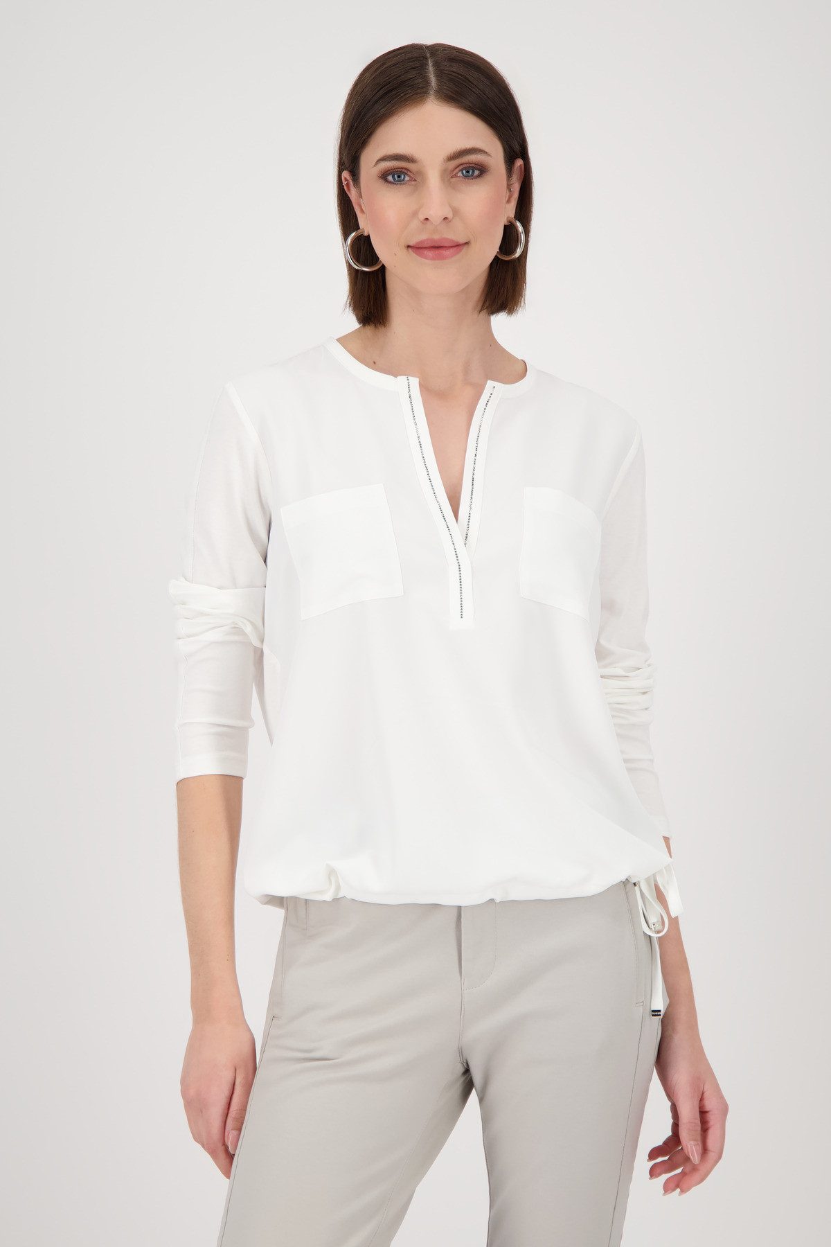 Monari Schlupfbluse Schluse Basic Schmuck Mit günstig online kaufen