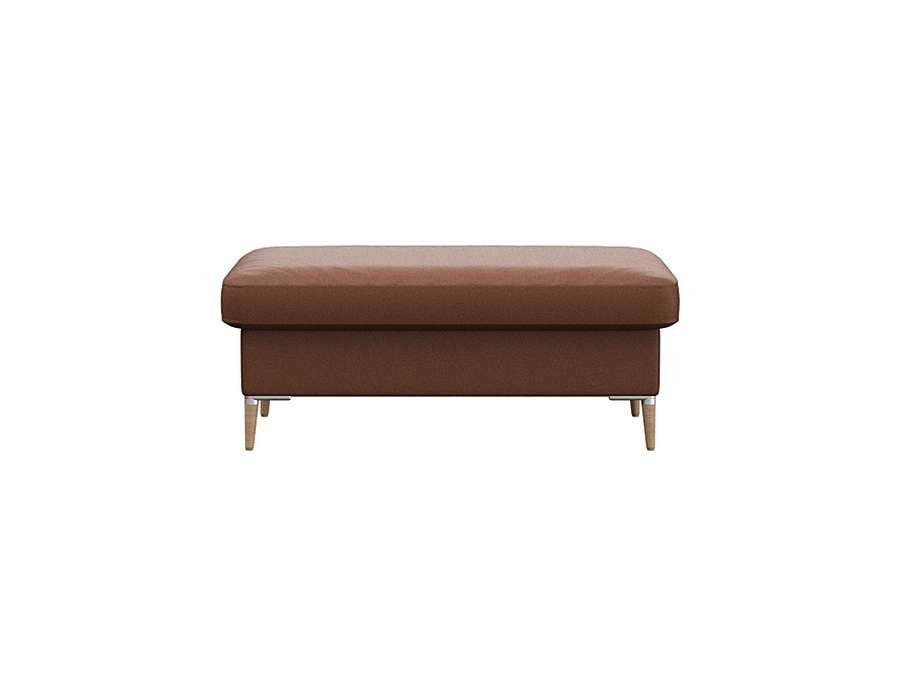 FLEXLUX Pouf Fiore, Kaltschaum, Füße Alu+ Eiche