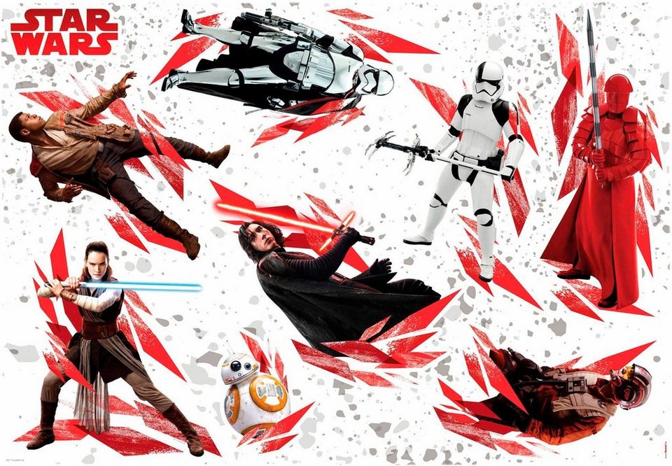 Komar Wandtattoo Star Wars The Last Jedi, 100x70 cm (Breite x Höhe), selbstklebendes  Wandtattoo