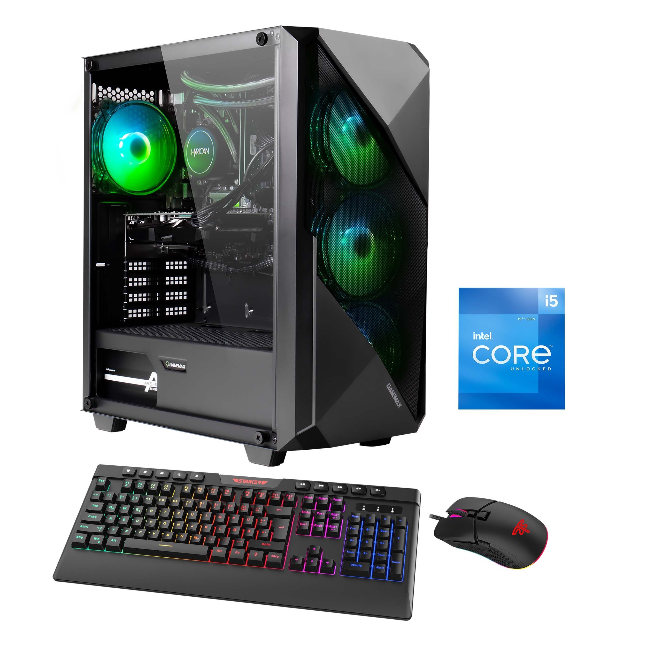 Hyrican Striker 6820 Gaming-PC (Intel Core i5 12400F, GeForce RTX 3060 Ti, 16 GB RAM, 1000 GB SSD, Wasserkühlung, Windows 11)