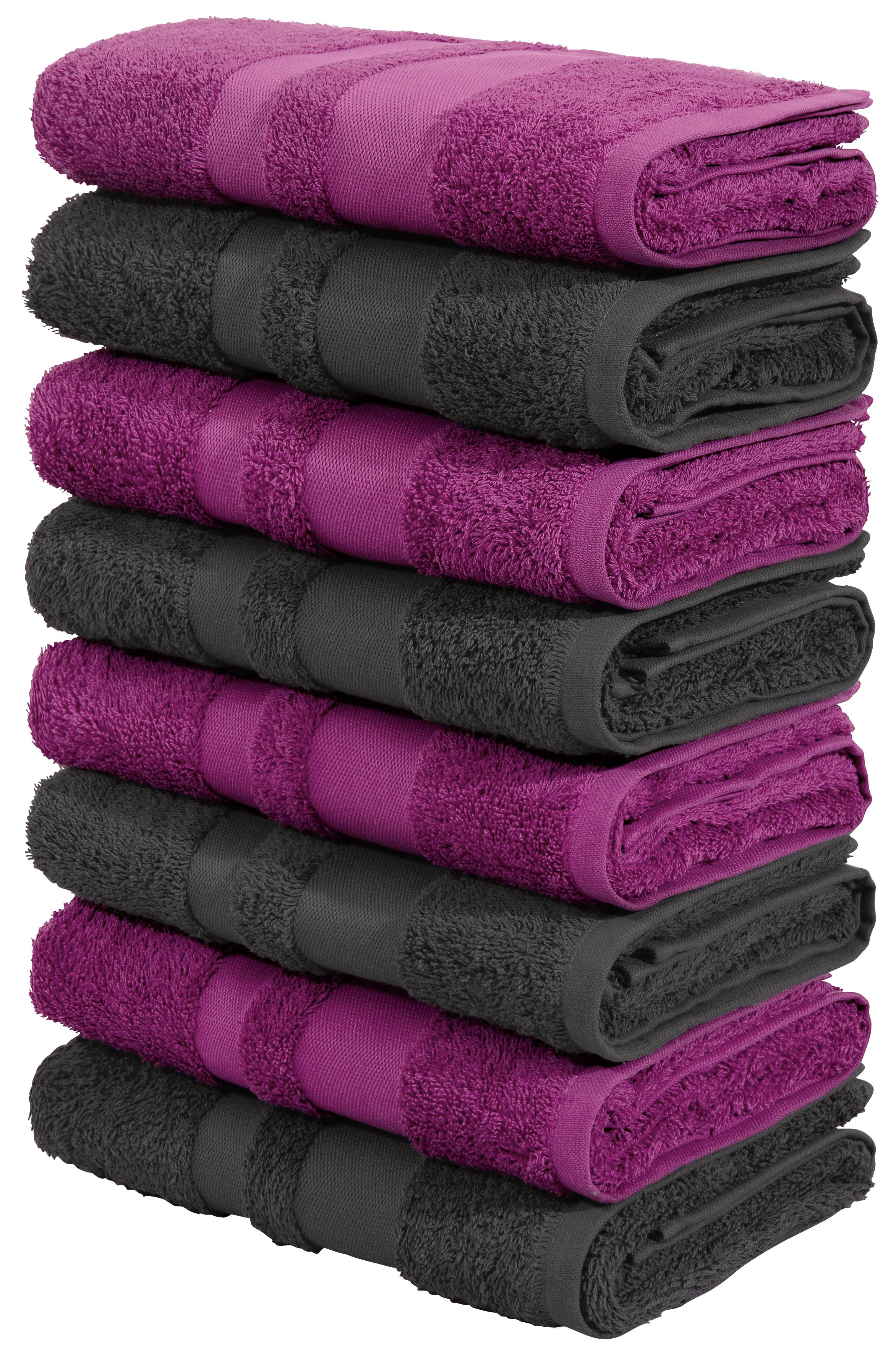 OTTO home Handtücher Vanessa, 8 Handtücher, 50x100cm, in Standard- und Premium-Qualität, Walkfrottee (Set, 8-St), Handtücher mit Bordüre, 100% Baumwolle, einfarbig, weich. Reduzierter Preis € 28,97. Unverbindliche Preisempfehlung € 99,99
