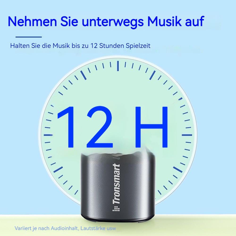 Nimo (Bluetooth, 5.3) W, Tronsmart 12 Bluetooth-Version Wasserdicht Golden Stereo IPX7, Stunden Spielzeit, 5 Portable-Lautsprecher