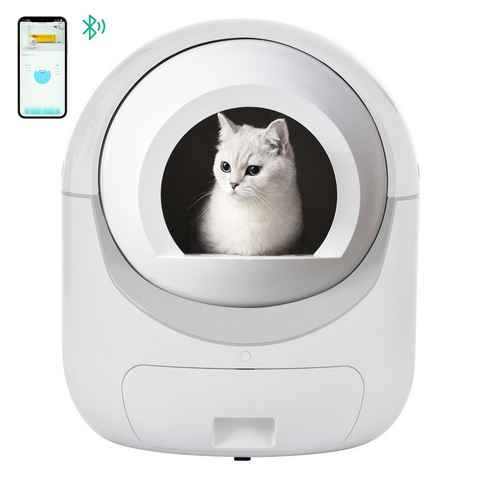 Merax Katzentoilette Selbstreinigende Katzenklo Automatische Katzentoilette Extra-Groß, mit Sicherer Alert, Geruchsbeseitigung, APP Control