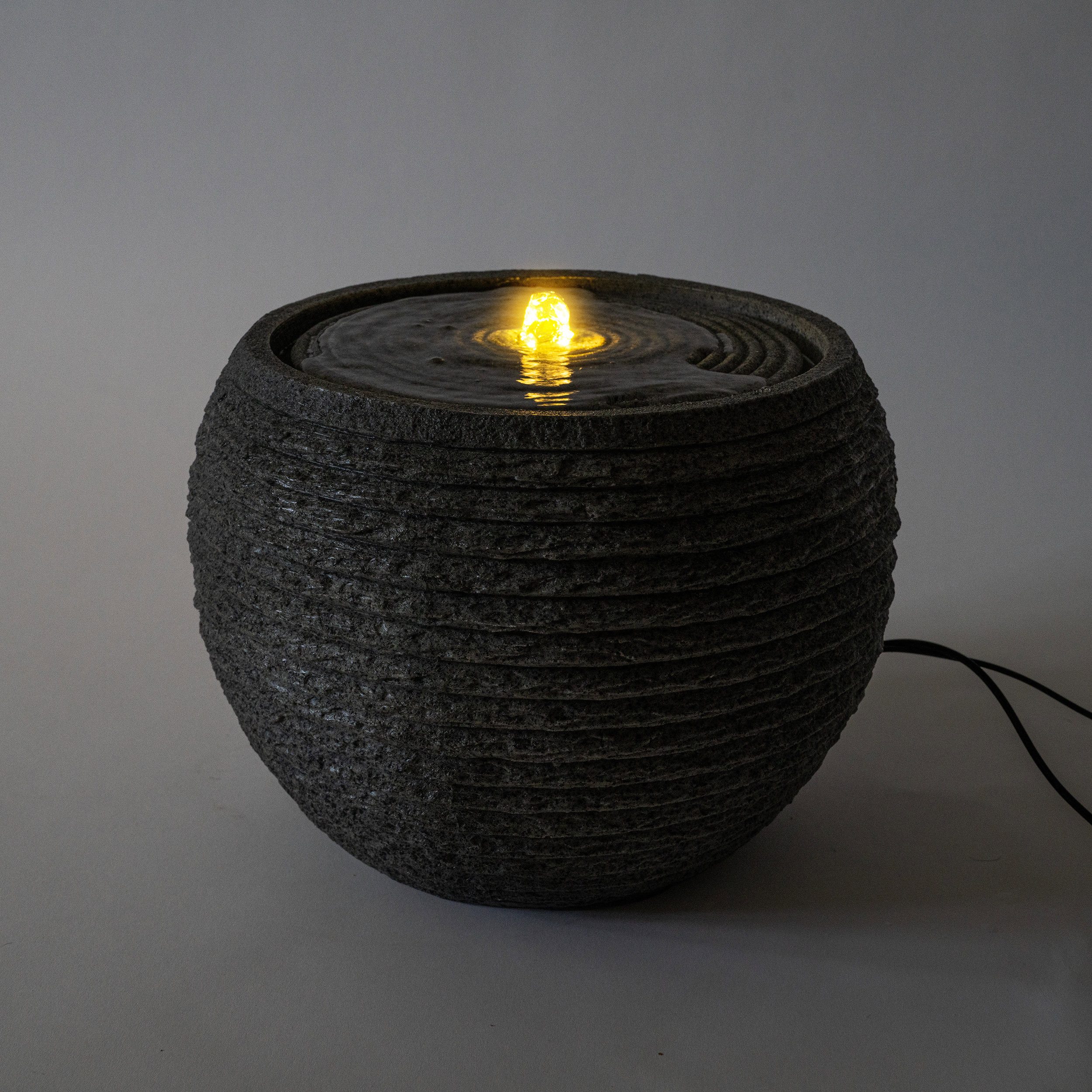 esotec Gartenbrunnen Solarbrunnen Vogelpaar 33x24cm Timer+LED+Akku+USB+2 Lichtfarben 101370, (Komplettset)